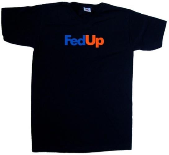 Fed Up Parody Funny V-Neck T-Shirt