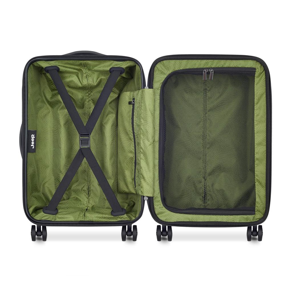 DELSEY PARIS JEEP Suitcase JH004C 55 4DW CAB EXP TR CA 34L 55cm Warranty TSA Lock Expandable Case Official Import J0374480103 Green 3.1kg 2-Year