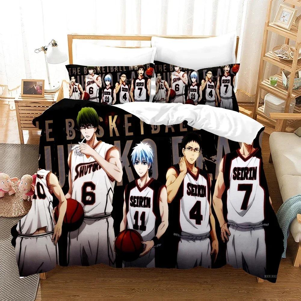 Аниме Kuroko'S Basketball Постельное белье 3D-печать Подходит для спальни Комплект пододеяльника с наволочками Детский домашний текстиль