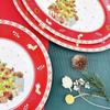Американская керамическая обеденная тарелка креативная рождественская декоративная тарелка здоровая подглазурная цветная круглая плоская тарелка домашние десертные тарелки