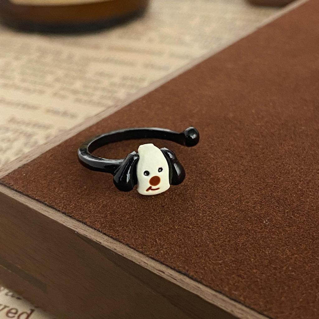 Новое детское кольцо в виде щенка, простое открывающееся кольцо на указательный палец, унисекс, ювелирное украшение, подарок