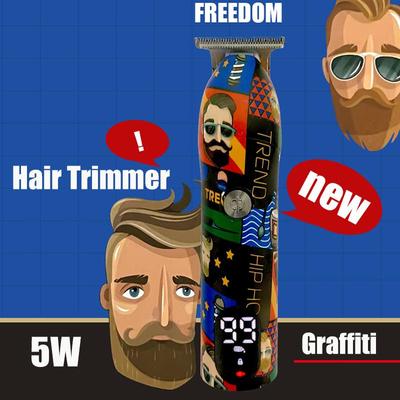 Машинка для стрижки волос Sangelar, персонализированная машинка для стрижки волос в стиле граффити, ЖК-дисплей, профессиональные парикмахерские машинки для стрижки волос, перезаряжаемая