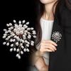 Women's Handmade Pearl Fireworks Brooch: Versatile High-End Corsage Pin for Suit Jackets
