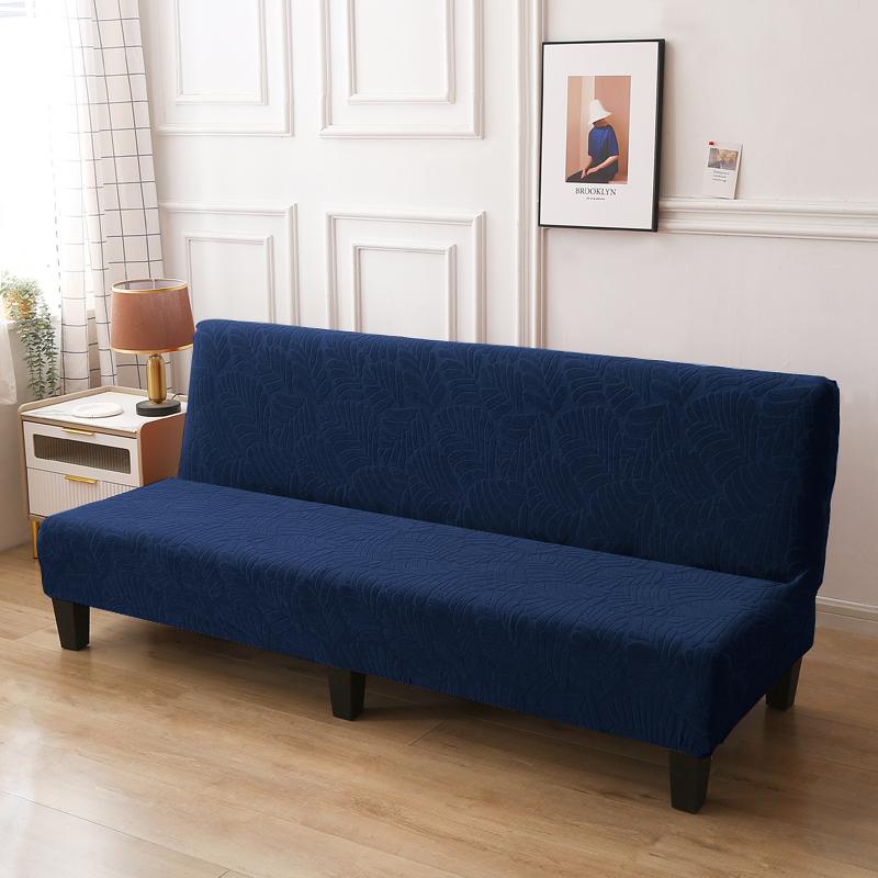 LANMOLIFE Stretch Futon Slipcover Armless Sofa Cover Furniture Protector Without Armrests Slipcover Soft