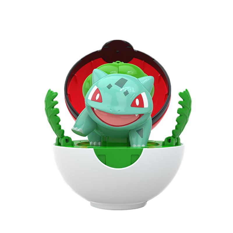 6 styles Pokemon Figure Bulbasaur Eevee Charmander Meowth Squirtle Pikachu action Pokeball elf Ball Toy action Doll kids gift