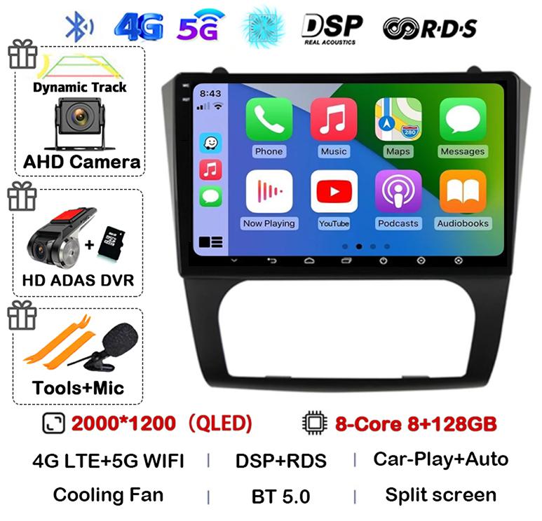 Android 14 Carplay+Auto WIFI+4G BT автомобильное радио стерео для Nissan Altima Teana 2008 2009 2010 2011 2012 мультимедийный видеоплеер GPS