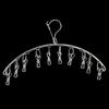Clothes Drying Hanger Stainless Steel Thick Arc Shaped Windproof Sock Hanger for Socks Towels Bras