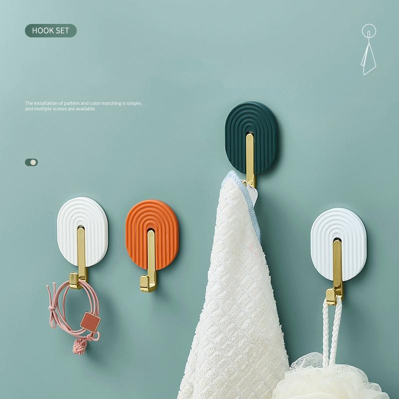 2 шт., настенный пластиковый самоклеящийся крючок, многофункциональная вешалка для полотенец для ванной комнаты, кухонный прочный наноклеевой крючок, дверная задняя сумка, вешалка для шляпы