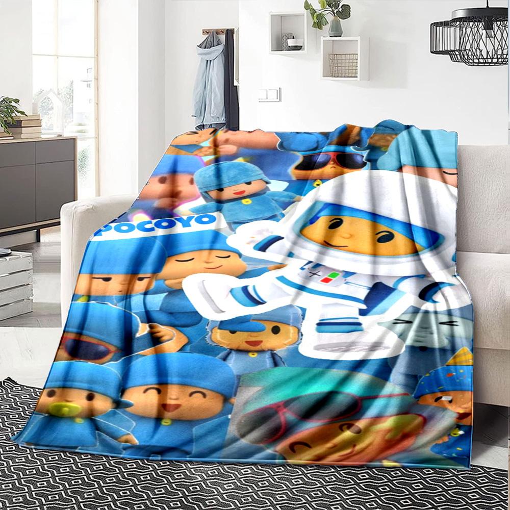 Pocoyo Blanket Warmthful Decor Perfect for Bedding Seaside Couch Four Seasons Universal Modern Best Holiday Gift for Friends Family