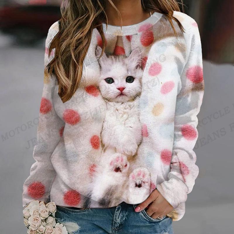 Christian Hoodie Женская мода Clover Hoodies Толстовки с цветочным принтом Толстовки с круглым вырезом Одежда Kawaii Пальто Женские толстовки Винтаж