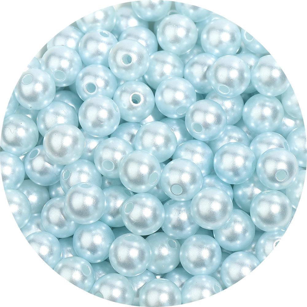 Abs Color Monochrome Straight Hole Imitation Pearl Beaded Bracelet Diy Bracelet Accessories