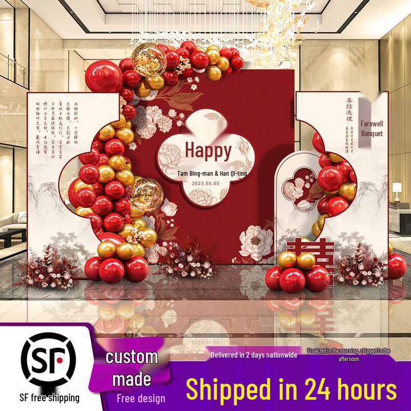 Outdoor Pavilion Wedding Backdrop Wall for Banquets and Photos