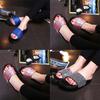 Elegant Sexy Open Teen Slides For Women With Premium Quality Glitter Platform