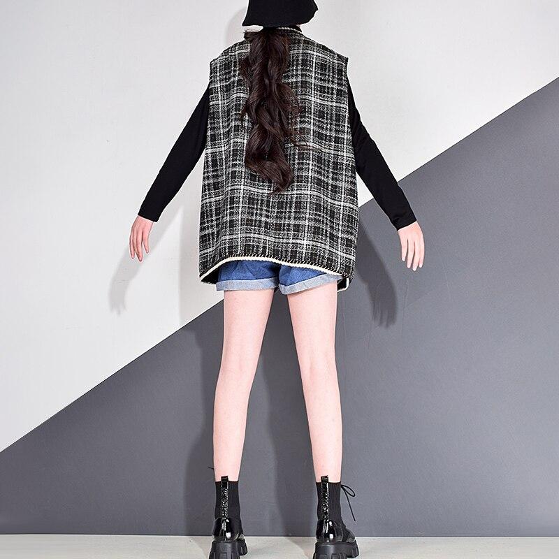 Xitao Полосатый жилет, модный повседневный свободный жилет без рукавов с одной грудью ZP3223