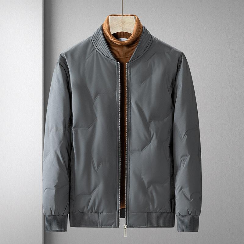Down Jacket Men's Winter New Fashion Fashion Stand Collar Loose Light and Warm Casual Bread Jacket Trendy Brand Men's Clothing