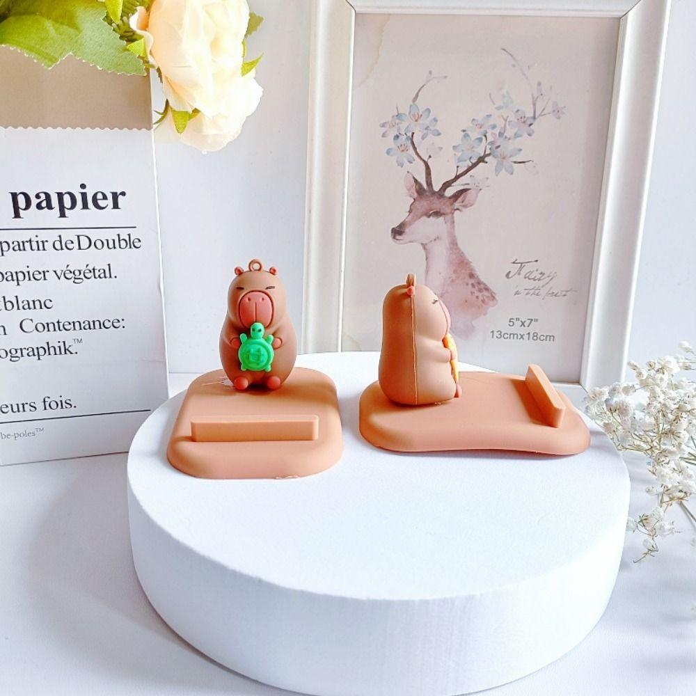 Держатель телефона в виде животного Капибара из ПВХ, настольный кронштейн для мобильного телефона, подставка для телефона в виде дельфина, смартфон