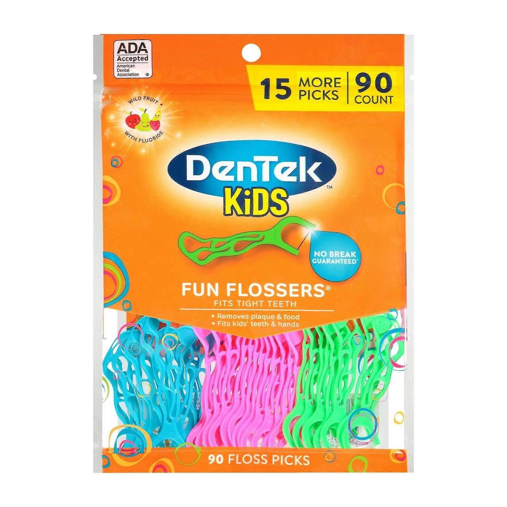 Dentek Kids Fun Flossers Floss Picks For Kids, 90 Ea