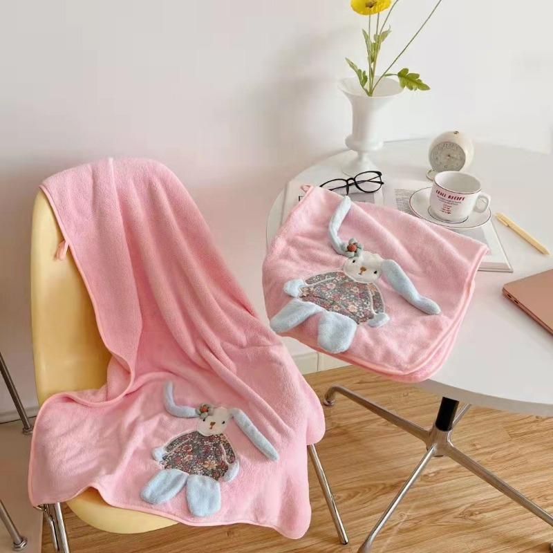 70*140 см мультяшный длинноухий кролик детское банное полотенце плюшевый бархат супер мягкий и милый детский большой полотенце пеленка