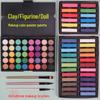 Палитра макияжа в виде фигурок из мягкой глины, 40 цветов: Румяна, тени для век и карандаши для окрашивания ресниц.