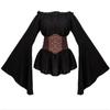 Medieval Pirate Shirts Halloween Cosplay Costumes Renaissance Women's Long Sleeved Shirts