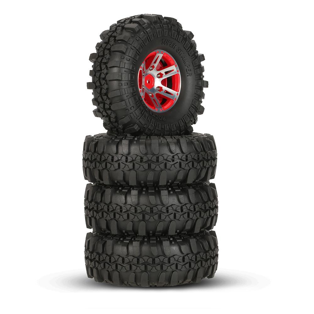 4 шт. AUSTAR AX-4020B 1,9-дюймовые 110 мм 1/10 гусеничные шины для скал с легкосплавным ободом для D90