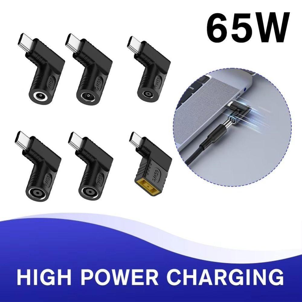 65 Вт Ноутбук Женский Штекер Type-C Мужской Разъем Питания Ноутбука Адаптер Питания Ноутбука Аксессуар Ноутбука
