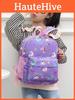Cute Nylon Unicorn School Backpack For Girls Fashionable Print And Durable