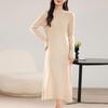 Women's Cashmere Dress 30% Cashmere 70% Wool Autumn and Winter Cashmere Skirt Soft and Warm
