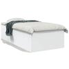 VidaXL Cadre de lit blanc 75x190 cm bois d'ingénierie, meuble de chambre à coucher, sommier, lit à panneaux, lit, lit 3280979