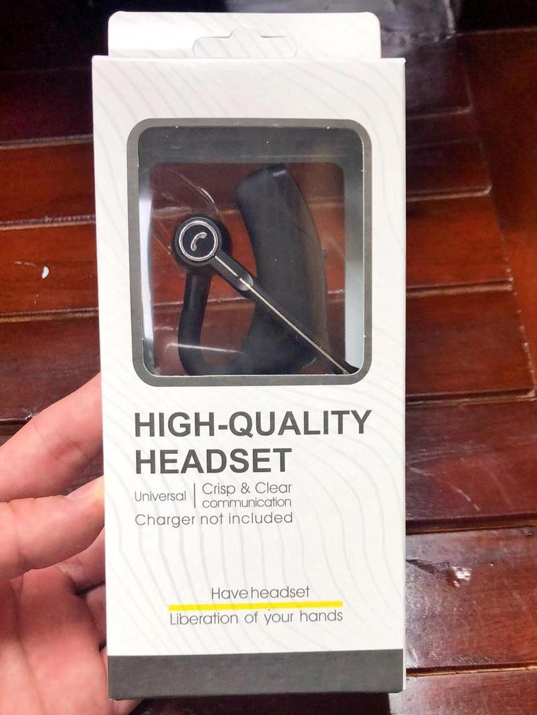 Деловая стерео Bluetooth-гарнитура V8S с голосовым оповещением, шумоподавлением и цифровым дисплеем.