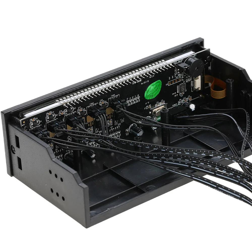 5.25" PC Front Chassis Panel Touch Screen 5 Fan Controller Temperature Monitor