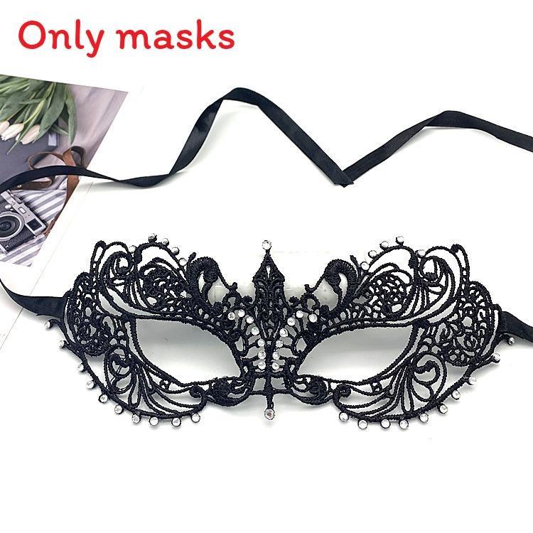 Аксессуар для костюма на Хэллоуин с кружевной филигранью и блестящими деталями для тематических мероприятий и косплея на Хэллоуин