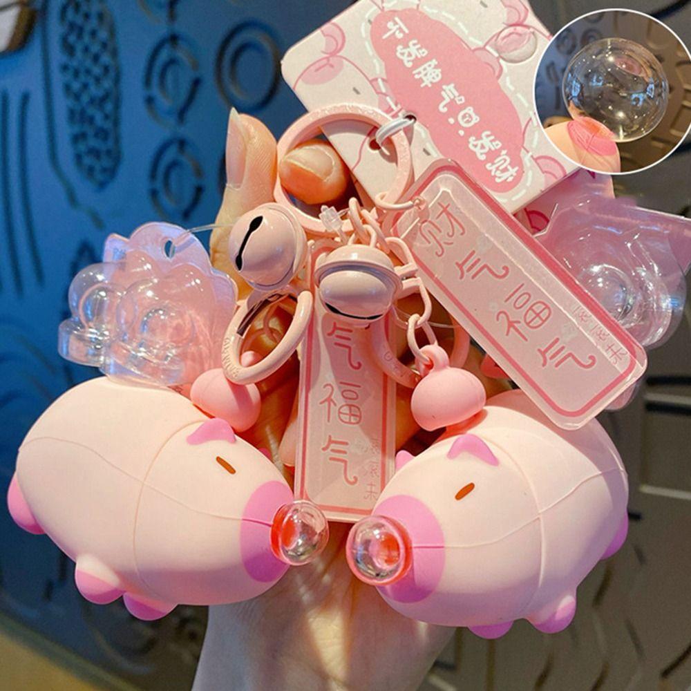 Creative Capybara Keychain Cartoon Car Key Ring Delicate Kapibara Pendant Keyring  Female