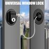 Stainless Steel Window Restrictor Lock Adhesive Door Window Lock with Keys Childproof Casement Window Anti Theft Window Cabinet Fridge Security Lock
