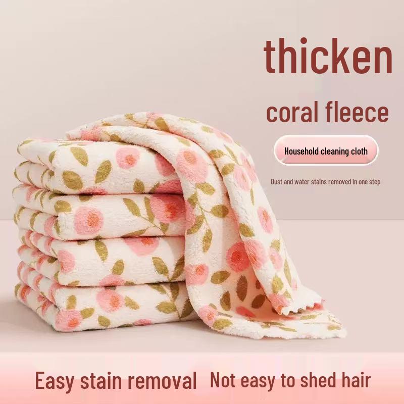 Антипригарная кухонная губка из кораллового флиса с принтом - Сильно впитывающая