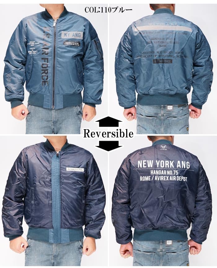 AVIREX Avirex Jacket Outerwear Reflective Stencil Flight Jacket 401 MA-1 Men's 783-3252045 Sage-XL