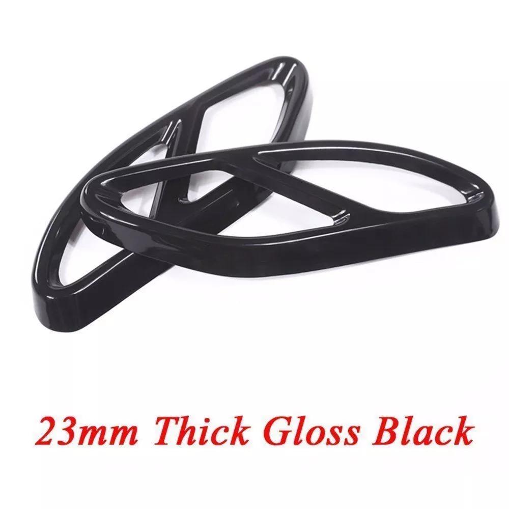 A Pair For Mercedes Benz A B C E Class CLA GLC GLE GLS Car Tail Muffler Exhaust Pipe Output Cover Accessories Black