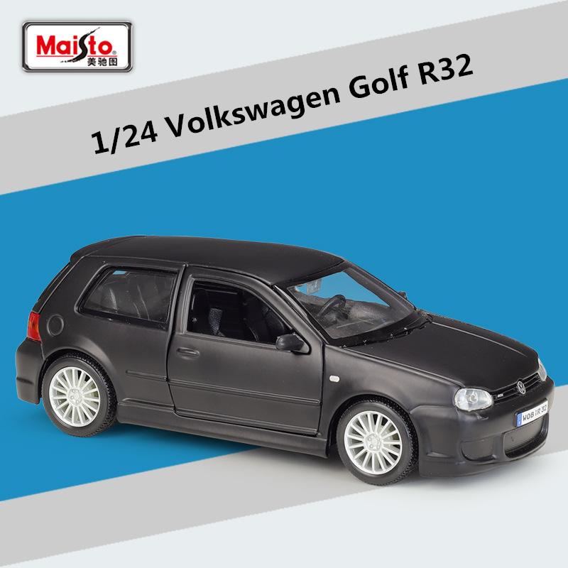 Майсто 1:24 Модель спортивного автомобиля Volkswagen Golf R32 из сплава, литая металлическая модель гоночного автомобиля, имитация, коллекция, детские игрушки, подарок