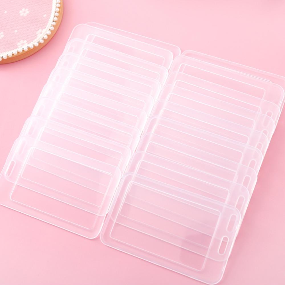 Мини-держатель для удостоверения личности, чехол для пропуска из АБС-пластика, прочный вертикальный прозрачный держатель для карт