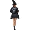 Dark Party Shawl Witch Costume Halloween Evil Vampire Sorcerer Skirt Uniform