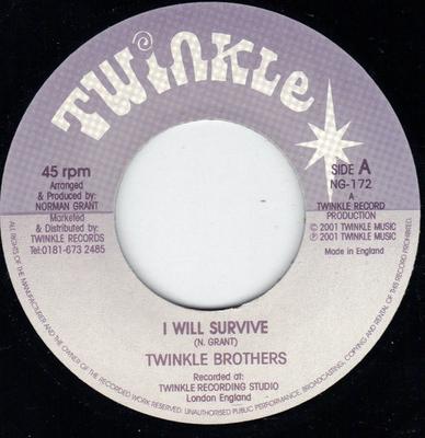 7-дюймовая пластинка TWINKLE BROTHERS I Will Survive NG172 Twinkle Music 2001 UK Регги Ска Даб Б/у
