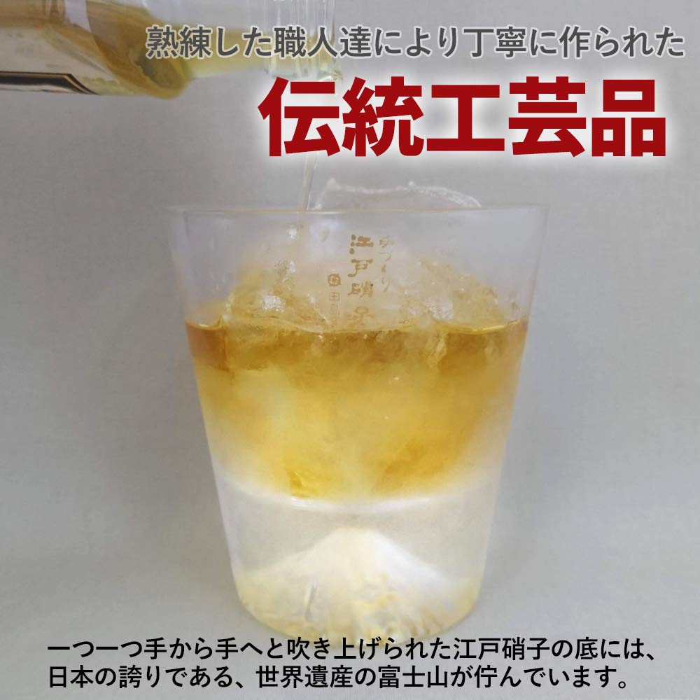 Tajima Glass Fuji Rocks Glass Подарочная упаковка 270 мл День День Шестидесятилетие Подарок Подарок Mt. Отцовский Материнский TG15-015-R