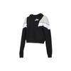Logo Print Color Block Running Knit Hooded Jacket Women Jacket Black CZ8601-010