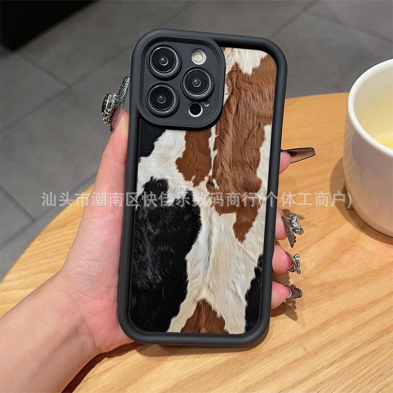 Модный чехол для телефона Apple 13 с леопардовым принтом 14/15ProMax ретро iPhone17/16plus противоударный и пылезащитный 11