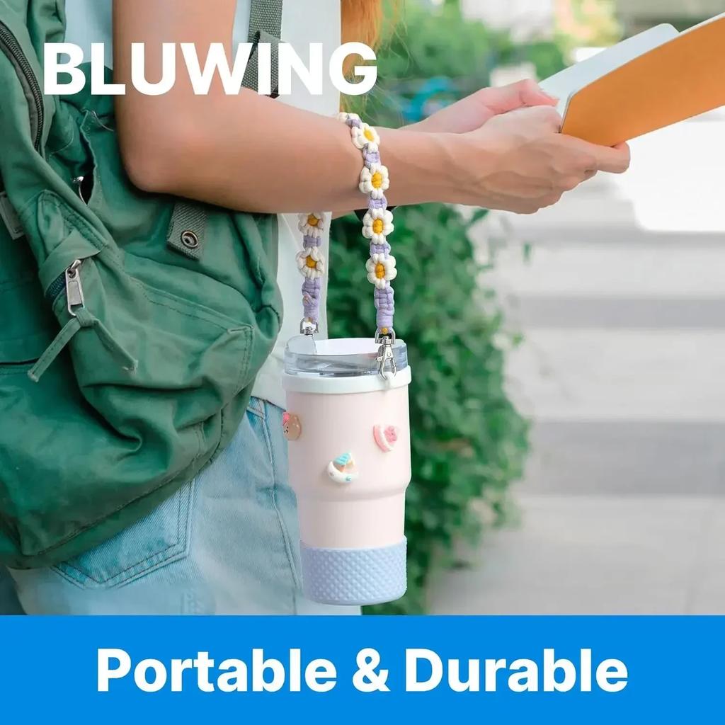 Portable Water Bottle Handle with Strap for Towels Leak Proof Packaging Carrying Strap Coffee Milk Tea Cup For Hydro Flask