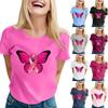 Женские модные повседневные топы с короткими рукавами и круглым вырезом, плиссированные топы с короткими рукавами и принтом