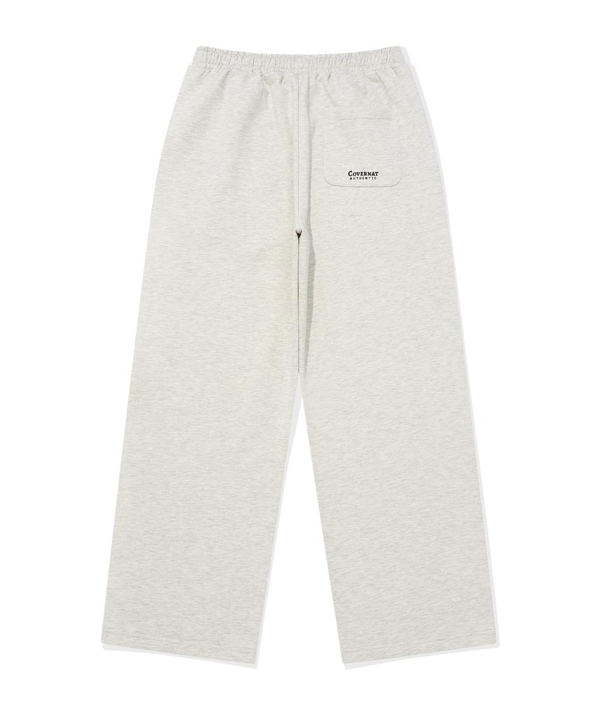 COVERNAT One-Pleat Semi-Wide Fit Fleece-Lined Sweatpants Oatmeal