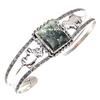 Seraphinite Gemstone Handmade Jewelry Cuff Bracelets 7''Adjustable