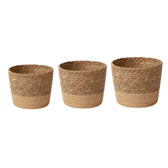 Hand-Woven Basket Planter Rustic Flower Pot Toy Organizer Multi-functional Storage Basket Planter for Indoor Plants Home Farmhouse Decoration