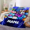 Custom Name Monster Cube Collection Party Blanket For Couch Bed Plush Cozy Fuzzy Blanket Super Soft Warm Blankets For Fall And Winter 091612